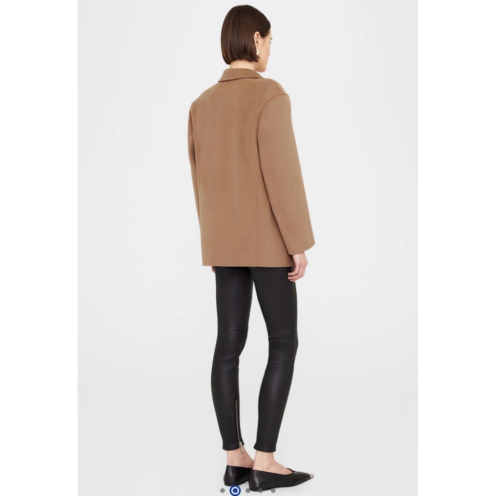 Anine Bing Quinn Blazer | Heavyweight | Camel Cashmere Blend - Picture 3 of 7